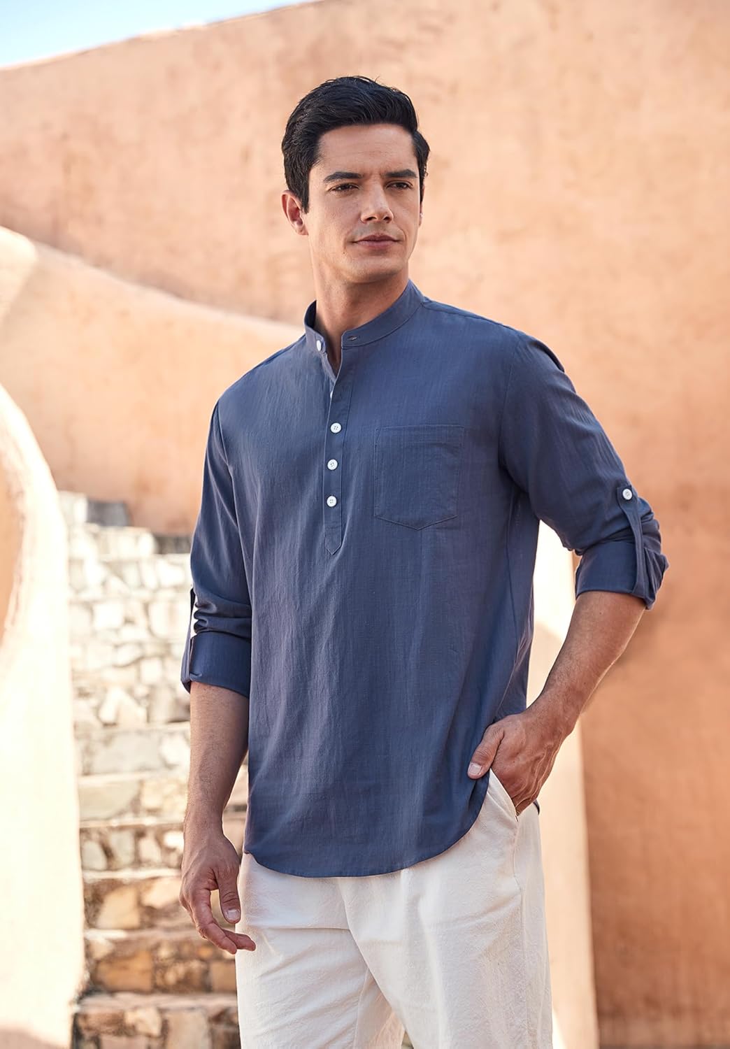 Stan katoenen overhemd met lange mouwen - casual en lichtgewicht