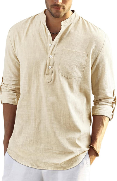 Stan katoenen overhemd met lange mouwen - casual en lichtgewicht