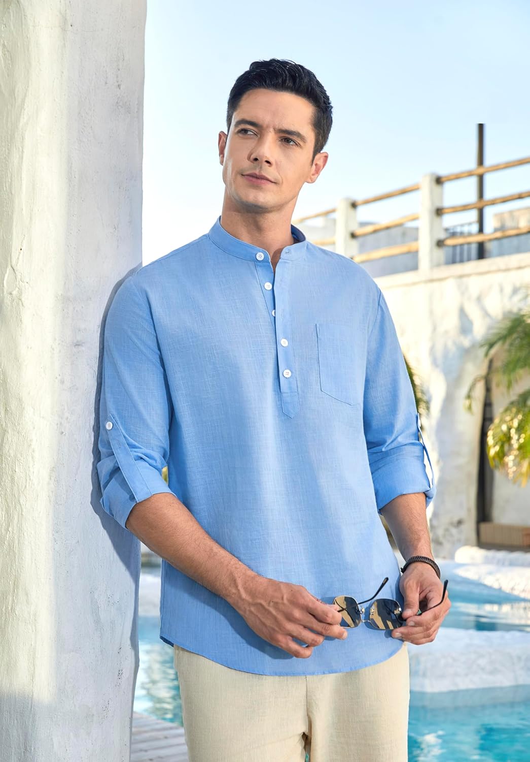 Stan katoenen overhemd met lange mouwen - casual en lichtgewicht